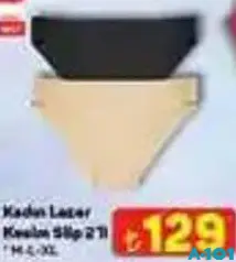 KADIN LAZER KESİM SLİP KÜLOT 2'Lİ